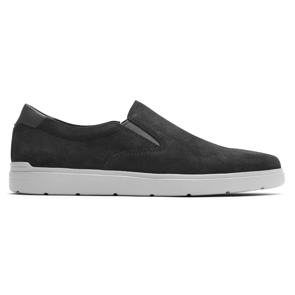 Rockport Mens Total Motion Lite Slip-On - Sneakers Dark Grey - VRM841379